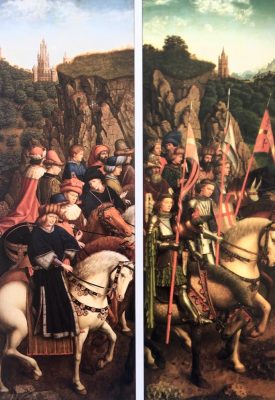 Retable dit de l’adoration de l’Agneau mystique Jan et Hubert van Eyck Gand copie2